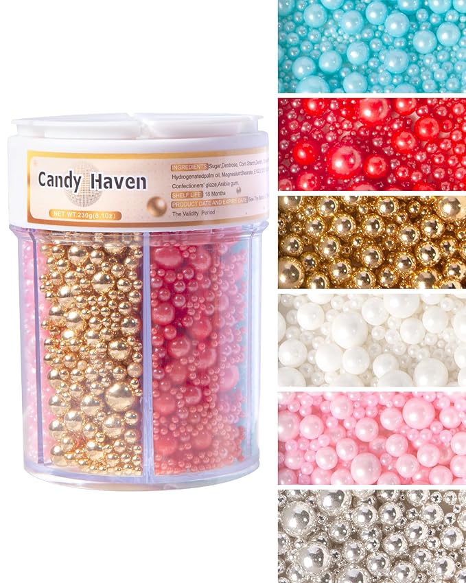 Easter Sprinkles for Baking Edible Sugar Confetti, Nonpareils & Sugar Pearls - Easter Cake Decorations, Cookies, Cupcakes, Dessert Toppings (Spring Pastel Colors)