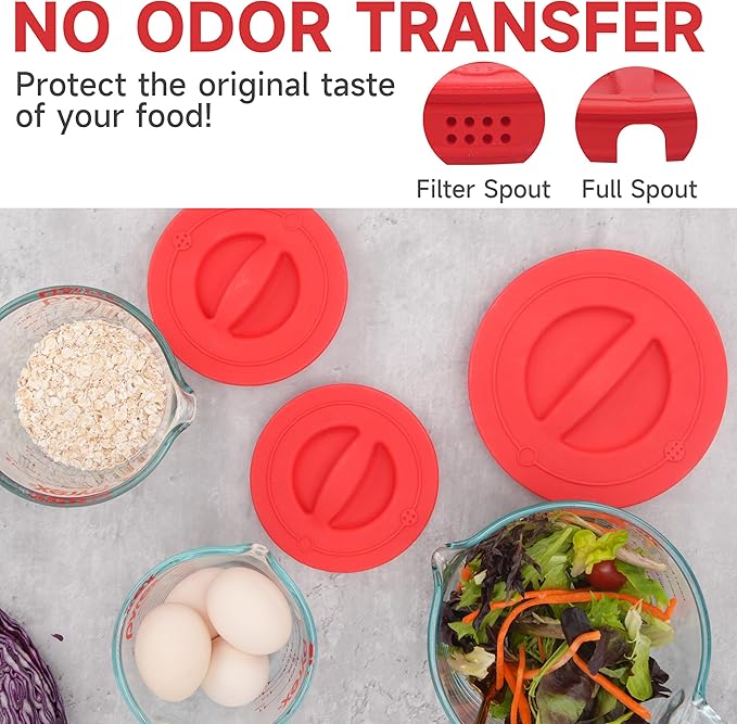 1 Pack Silicone Replacement Lids, Only Fit For Pyrex 8-Cup Tempered Glass Liquid Measuring Cups, Reusable & Food-Grade Silicone, Dishwasher & Microwave Safe (Cups not Included)