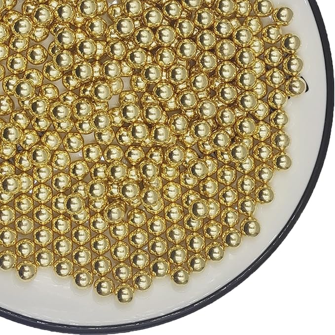 Gold Pearl Sugar Sprinkles 3.53 oz, 7mm Candy Pearls Ideal for Baking, Cake and Cupcake Toppers, Cookie Decoration, Ice Cream Topping, Wedding Shower Valentines Halloween Christmas