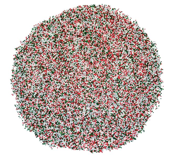 Mystic Sprinkles Christmas Holiday Sprinkle Mixes (A Classic Christmas in Silver Nonpareil Mix 4oz)