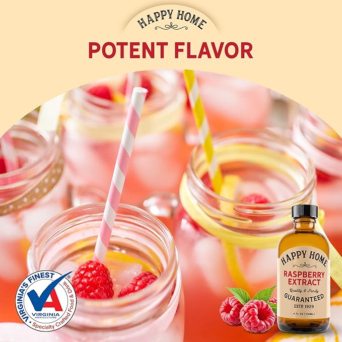 Happy Home Natural Raspberry Flavor - Certified Kosher, 4 oz.