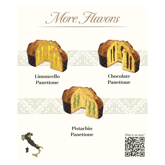 Giusto Sapore Authentic Italian Panettone Filled with Tiramisu Cream - New and Imported from Italy, Family Owned - 28.21 oz