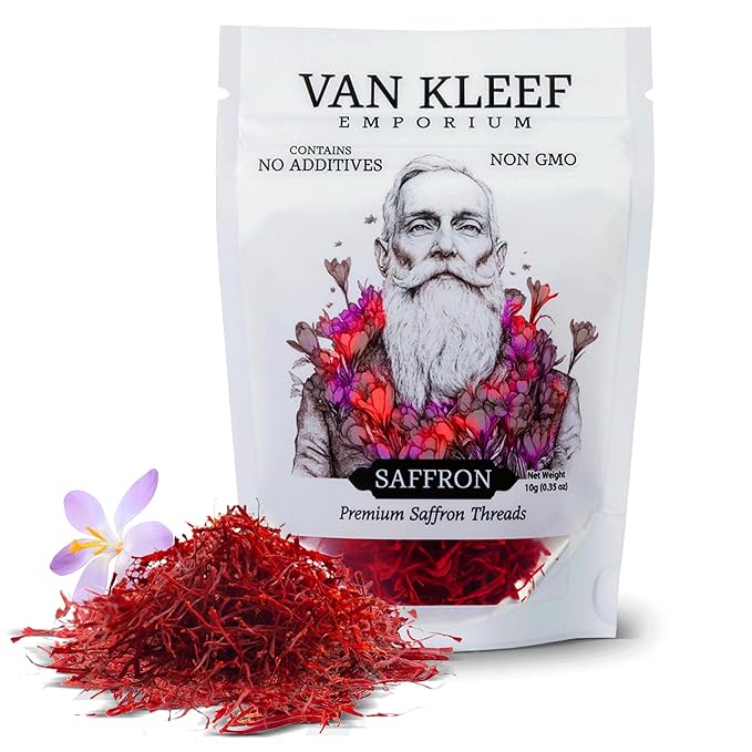 Superior Saffron Threads (Super Negin) Premium grade Saffron Spice for Paella, Risotto, Tea's, and Nutritional Uses (10 Grams)
