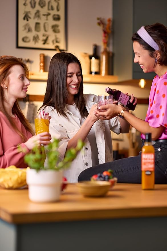 Mayer Mango Syrup for Drinks & Cocktails – Handcrafted in Hungary, Natural Mango Flavoring Syrup – Over 50% Real Fruits for Martini, Mocktail, Smoothie, Lemonade, Pancakes, Ice Cream – Vegan, Gluten-Free – (16.9 Fl Oz each / Pack of 2)