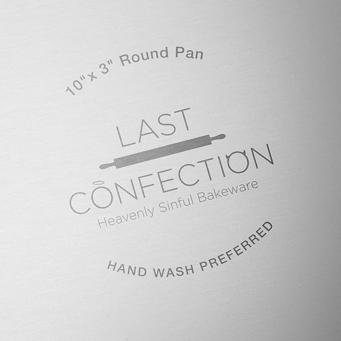 LAST CONFECTION 10" x 3" Aluminum Round Cake Pan - Professional Bakeware