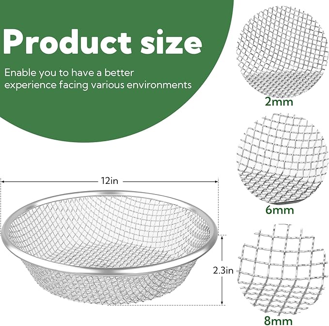 3PCS Soil Sifter for Gardening, Rock Sifter for 5 Gallon Bucket, Compost Dirt Sieve Set with Gloves – Filters Soil, Sawdust, Pebbles, Debris