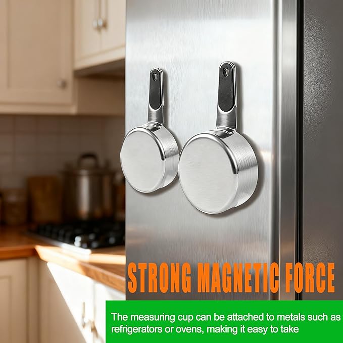 3/4 Cup Magnetic Grips Stainless Steel Measuring Cup -1PCS