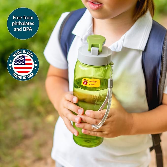 Personalized Waterproof Name Labels for Kids | Optional Packs 50, 150, 230 Labels | Custom Name Stickers for Kids' Clothing Tag, Water Bottle, Lunch Box, Customize Kid Name Label for Daycare Monsters