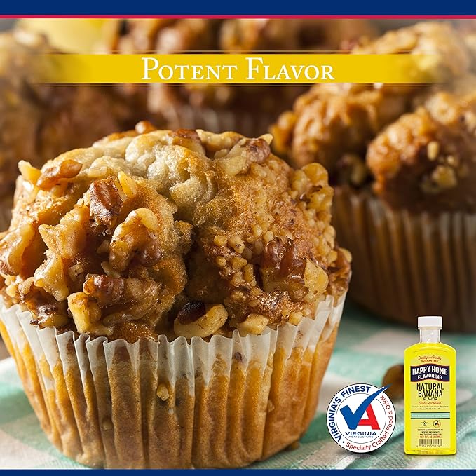 Happy Home Natural Banana Flavoring, Non-alcoholic, Certified Kosher, 7oz.