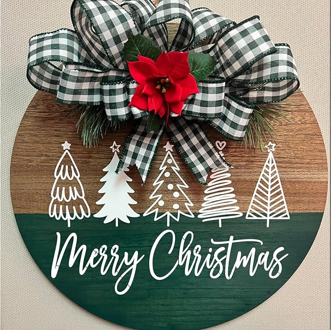Christmas Stencils for Crafts Reusable Christmas Doormat Stencils Xmas Holiday Stencil for Painting on Wood Door Mats Fabrics Decor