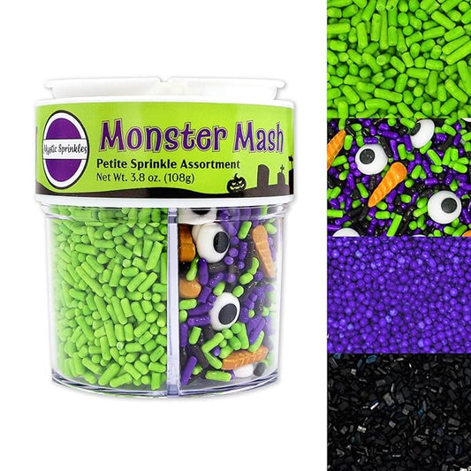 Mystic Sprinkles 4 Cell Sprinkle Assortments (Monster Mash, Petite)