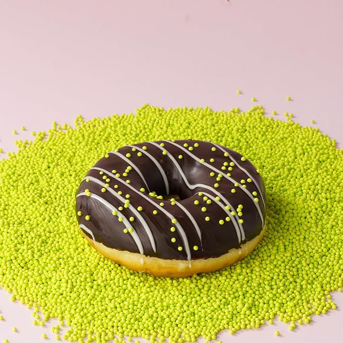 Green Nonpareils Sprinkles, Sujoygar 4oz Edible Cake Sprinkles for Ice Cream Toppings Cupcake Chocolate Decoration, Wedding Party Cookies Baking Dessert Food Supplies