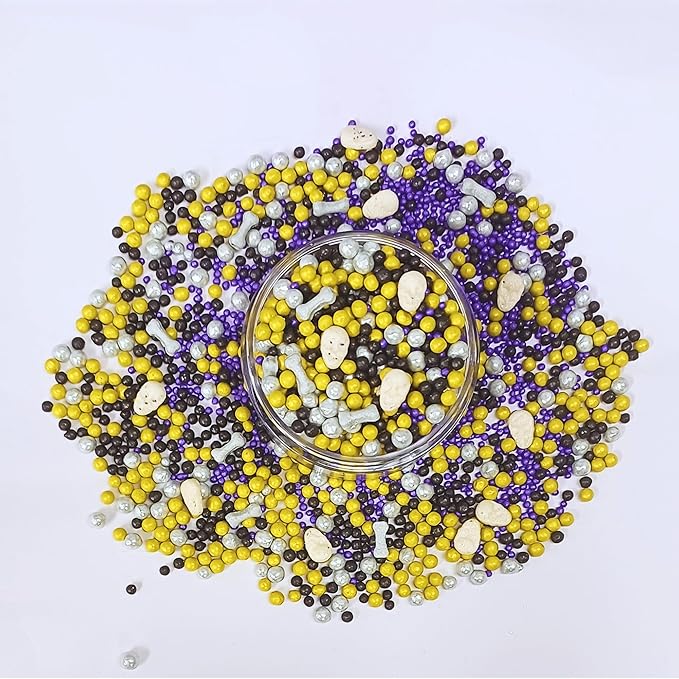 Confect Mix Lime Green, Silver, Midnight Purple & Ghostly Black Pearl Sprinkles | Edible Halloween Sprinkles | Spider Skulls & Bones sprinkles | Ghost Sprinkles - 2 Oz
