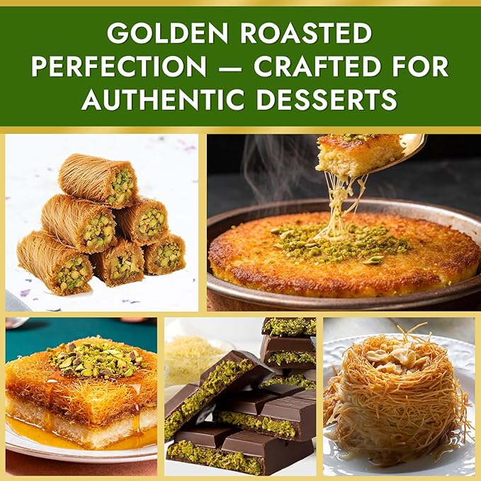 Dolce Calma Roasted Kataifi Dough 11 lb Bulk Pack | Kadayif for Dubai Chocolate Bar & Kunafa Desserts | Pre-Toasted Shredded Fillo for Baklava & Bakery Creations