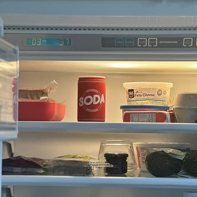 Pund'it Soda Can Fridge Deodorizer, Reusable Baking Soda Holder For Refrigerator