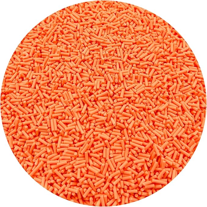 150g Fake Sprinkles Resin Sprinkles Clay Sprinkles Fake Candy Sprinkles Polymer Sprinkles Polymer Clay Slices for Resin Nail Slime Scrapbook DIY Art Crafts Making(239-orange)