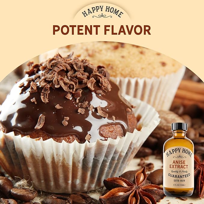 Happy Home Pure Anise Extract - Certified Kosher, 4 oz. (Pack of 2)