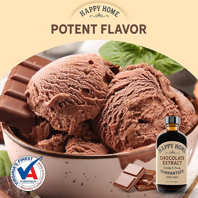 Happy Home Premium Natural Chocolate Flavor - Certified Kosher, 4 oz.