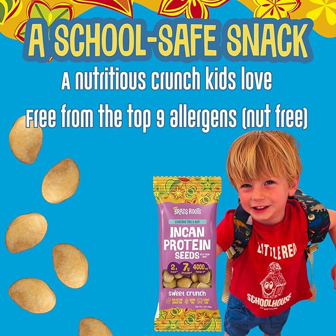 Brass Roots Organic Incan Protein Seeds - 1 oz Variety Pack (One of Each) High Protein, School Safe, Nut Free, High Omega 3, Supports Gut Health, Good Source of Fiber, Shark Tank (5 Total)