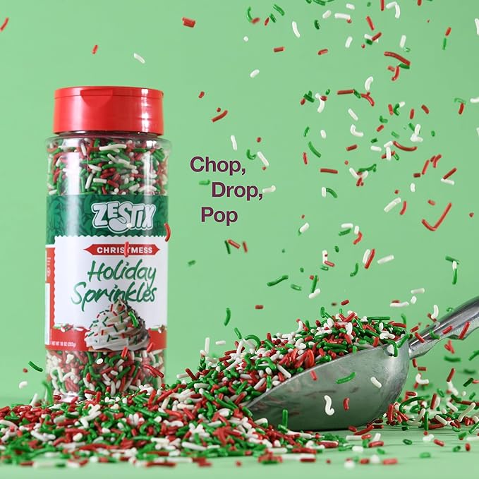 Christmas Sprinkles for Baking – Holiday Sprinkles for Desserts and Christmas Cookie Decorations, 10 Ounce