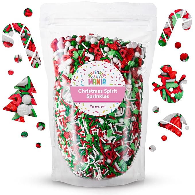 Sprinklemania Decorative Sprinkles (16, Christmas Spirit)
