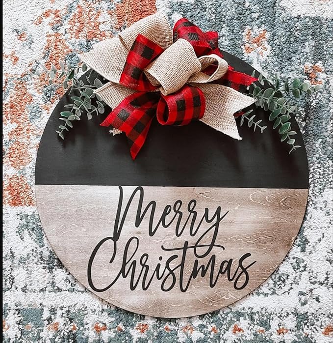 Merry Christmas Stencils for Painting Reusable Christmas Word Stencils for Crafts Holiday Drawing Templates for Wood Fabrics Door Mat Porch Hanger Winter Decor
