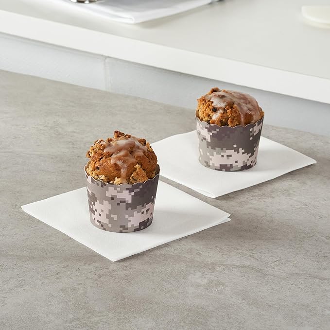 Panificio 3 Ounce Cupcake Wrappers, 200 Scalloped Baking Cups - Oven-Ready, Greaseproof, Assorted Paper Cupcake Liners, Disposable, For Birthdays, Baby Showers, Or Weddings - Restaurantware