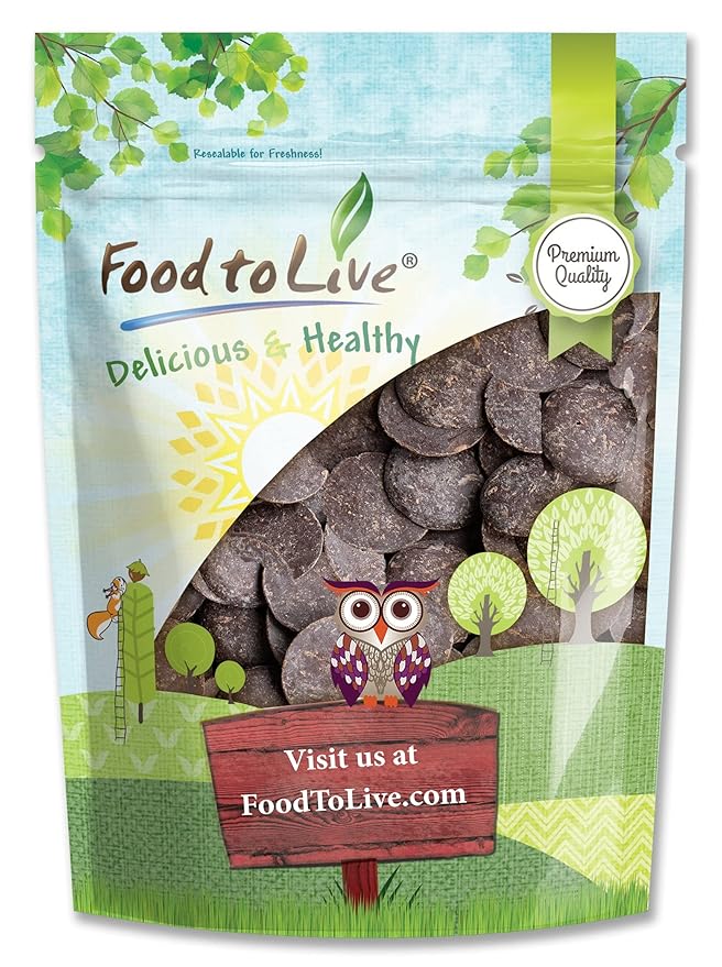 Food to Live Cacao Paste Wafers, 12 Ounces - Premium Raw Cacao Liquor, Pure, Unsweetened, Vegan, Bulk. Rich in Antioxidants, Essential Minerals. Perfect for Homemade Desserts, Chocolate Bars