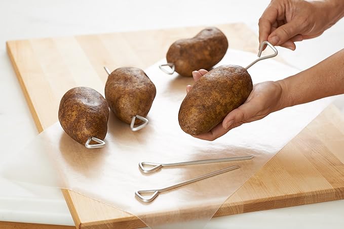 Fox Run Potato Baking Rods, Aluminum, Set of 6, Metallic