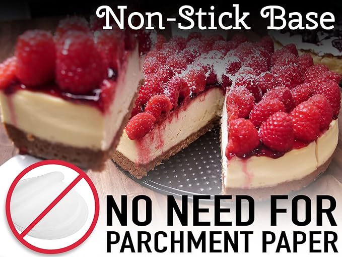 Zulay Kitchen 7-Inch Non-stick Cheesecake Pan -Leakproof Springform Pan with Removable Bottom and Easy Release - Round Cake Pan for Baking Cheesecake, Deep Dish Pizza (Black)