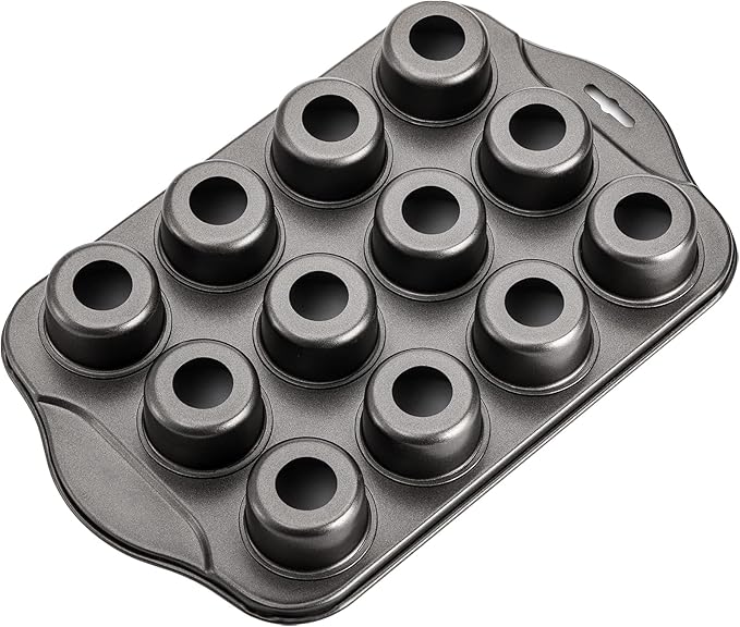 Tosnail 2 Pack 12 Cavity Mini Cheesecake Pan with Removable Bottom