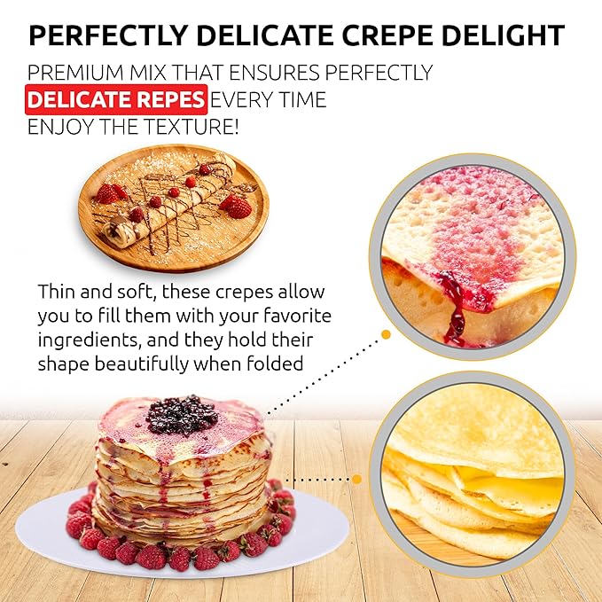 OldSoul Professional Crepe Mix | Original Dough Mix | Classic Flavour | 5 Lbs | 36 Crepes (5 Lbs, Traditional)
