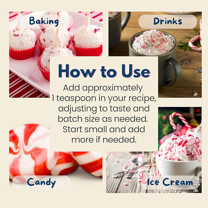 Organic Peppermint Extract for Baking, Ice Cream, Drinks, and Candy - 2 oz - Water-Soluble - By Harvest Moon Delights - Pure Peppermint Flavoring, Mint Extract