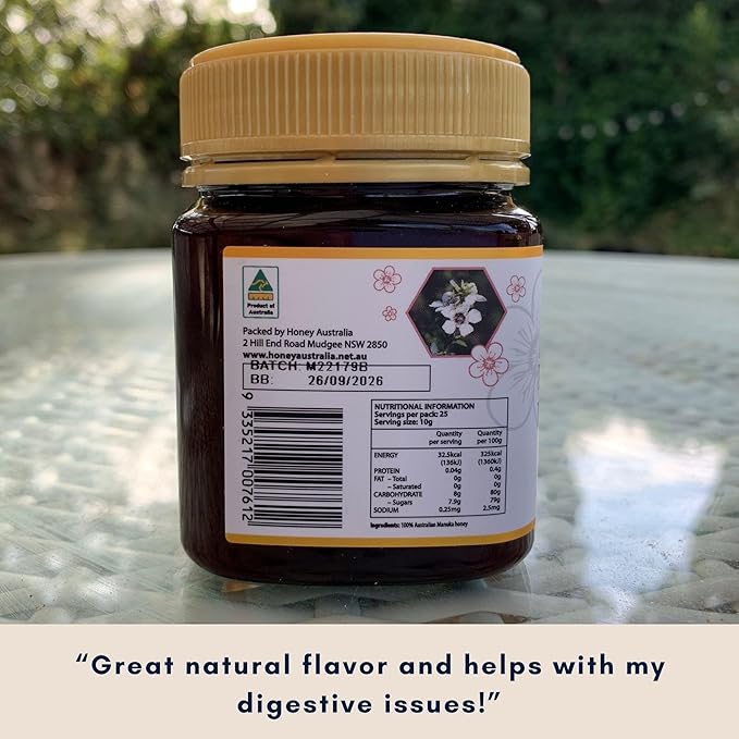 Honey Australia Manuka Honey MGO 263+ | 8.8 oz | Raw, Organic, Pure Honey for Daily Wellness & Energy | Natural Sweetener & Health Boost | Rich in Nutrients, Delicious, Creamy Flavor