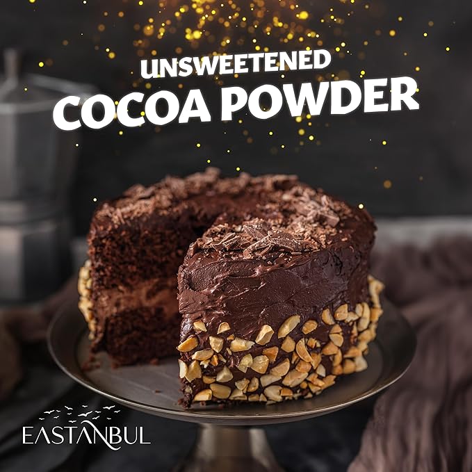 Eastanbul Cacoa Powder, 5.29oz, Raw Cacao Powder, Cocoa for Baking and Smoothies, Unsweetened, Unprocessed Cocoa, Sugar Free, Natural, Vegan,Gluten Free, Non-GMO