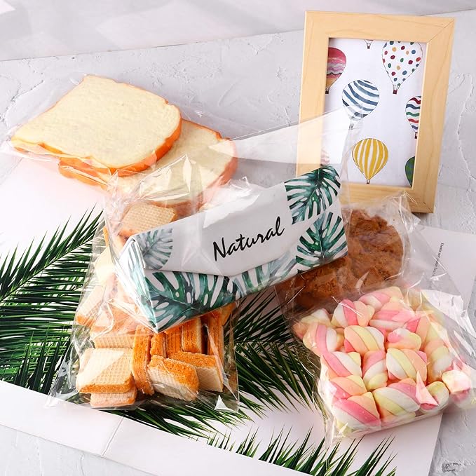 Clear Adhesive Cellophane Bags-180 PCS 6"x9" Self Sealing Bags Good for Bakery, Candle, Soap, Cookie etc.
