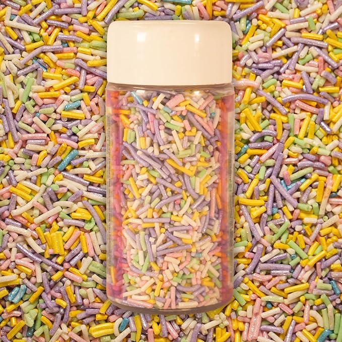 Confect Rainbow Sprinkles | Prism Party Custom Jimmies Blend | Multicolor Edible Toppings for Cake & Baking Decoration | Vegan, Gluten-Free, Nut-Free, Dairy-Free, Palm Oil-Free – 4.2 Oz