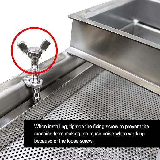 JG30-75 Linear Vibrating Screen Electric Sifter Sieve Powder with one 3mm Screen 80W Single Motor Stainless Steel
