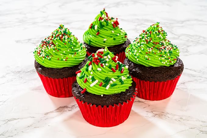 Bakerpan Christmas Jimmies Sprinkles - 6 Ounces Edible Sprinkles for Cake Decorating, Cupcakes, Ice Cream, Cake Decorations (Made in USA)