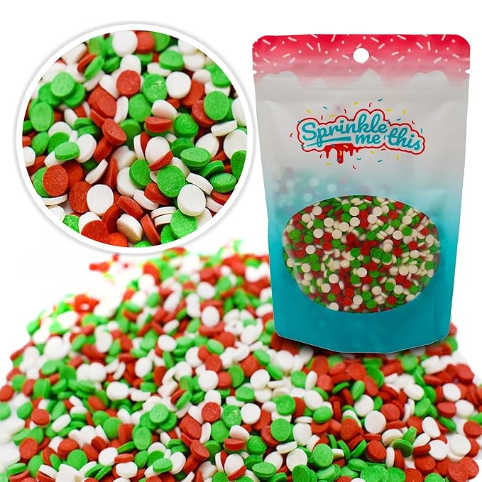 Christmas Sprinkles - Holiday Sprinkles For Baking And Decorating - A Variety Of Bulk Sprinkles Sure To Fit Every Baking Need For The Holidays - 4 Ounce Variety (Christmas Confetti)