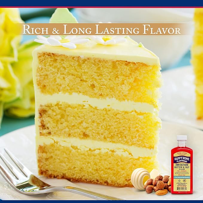 Happy Home Imitation Butter & Nut Flavoring, Non-Alcoholic, Certified Kosher, 7 oz.