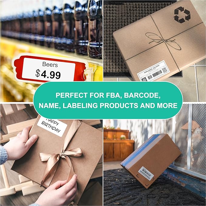 L LIKED Printable Address Labels, 1" x 2-5/8", 2 Packs of 900, Label Stickers for Envelopes (1800 Labels)