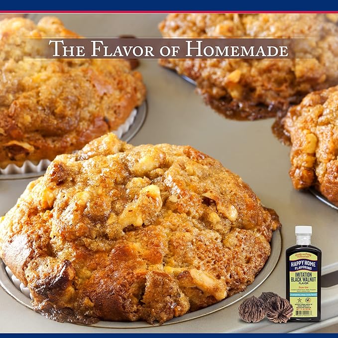 Happy Home Imitation Black Walnut Flavoring, Non-Alcoholic, Certified Kosher, 7 oz.