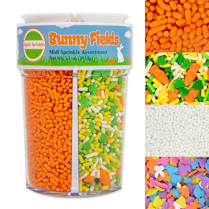 Mystic Sprinkles 4 Cell Sprinkle Assortments (Bunny Fields, Midi)