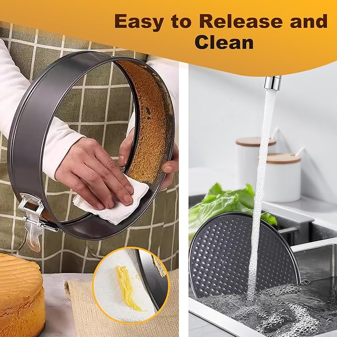 Springform Cake Pan, Cake Pan with 6 Different Size (7,8,9,10,11,12 inch), Cake Molds for Baking with Removable Bottom, Non-Stick Bakeware for Effortless Baking and Easy Release (6)