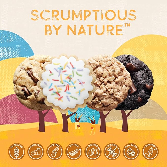 Autumn Sons Baking Co. Gluten Free Cookie Mix Variety Pack. Sugar Cookie, Chocolate Chunk, Double Chocolate Chunk & Oatmeal Cinnamon. Vegan Plant Based Baking Mix. Top 9 Allergen Free. 9.3 oz (Pack of 4)