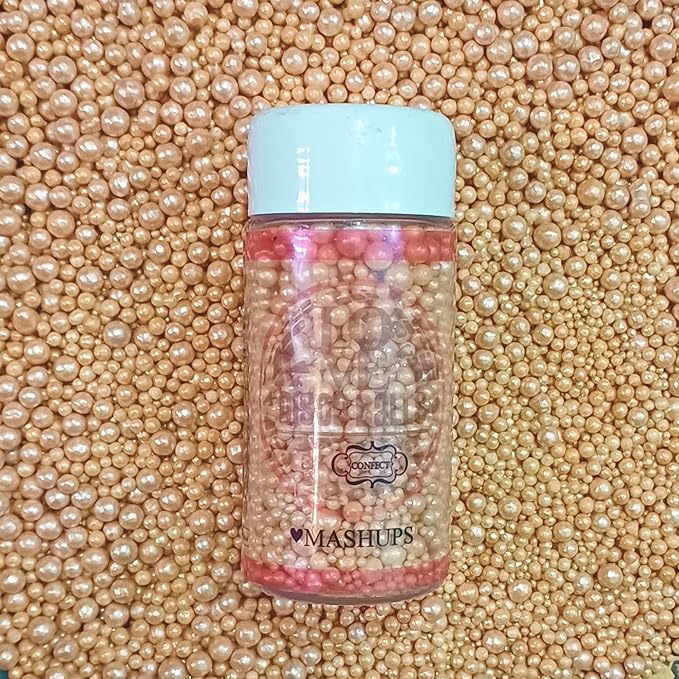 Confect Sprinkles -Love Disco Balls Gold Sprinkles – Metallic Gold Edible Pearls for Cake & Cupcake Decorating – Vegan, Gluten-Free, Nut-Free, Soy-Free, Dairy-Free, Palm Oil-Free - 4.2 Oz