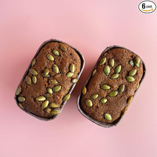 Gourmet Pumpkin Bread Spice by Sweetness Central, Baked Fresh for Each Order, Made with Pumpkin Seeds, The Perfect Dessert, or Housewarming Gift, Individually Wrapped to Arrive Soft & Moist, 6 Pack