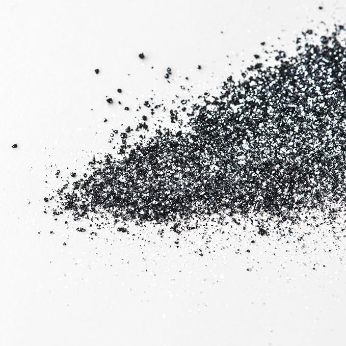 Sweets Indeed, Edible Glitter, Perfect for Drinks, Cocktails, Beverages & Cake Decorating, Dessert Cake Topper, Gift, 4 grams (Black Edible Glitter)