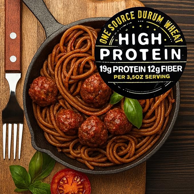 Garofalo - High Protein Spaghetti Pasta | Premium Durum Wheat Semolina with 19g Protein & 12g Fiber | Italian Made, Bronze-Drawn, PGI Certified (16 oz, 2-Pack)